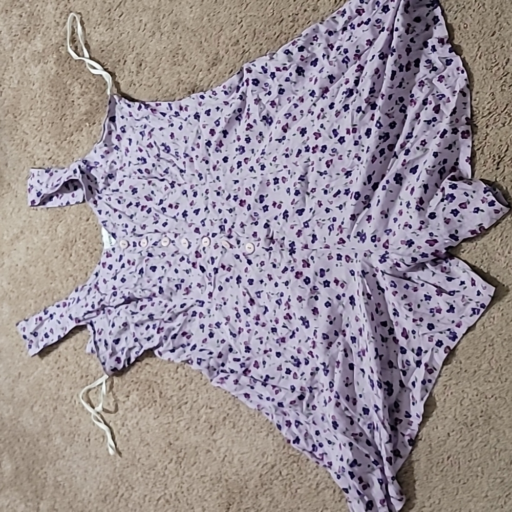 Purple Floral Romper